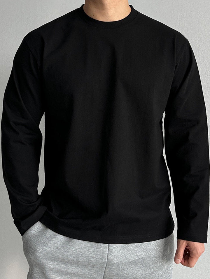 T-shirt Uomo | Maniche Lunghe & Collo Rotondo | Stretch & Comfort | Look Lente