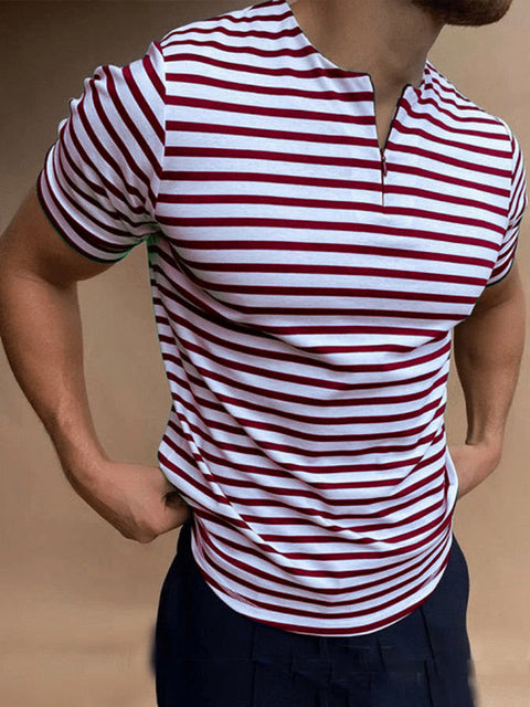 T-shirt Uomo | Collo O & Tessuto Broadcloth | Cotone & Poliestere | Stile Casual Primavera & Estate
