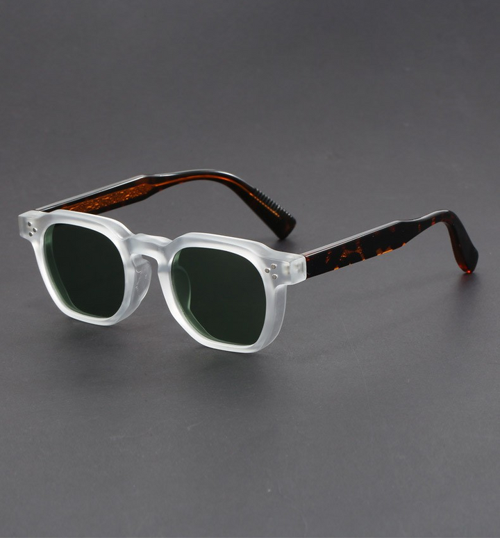 Occhiali da sole da uomo | Stile Boho Retro | Polarizzati & UV400 | Leggero con telaio poligonale