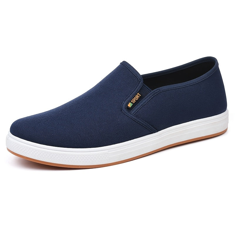 Sneakers da Uomo | Mocassini Blu Slip-On | Fascia Laterale Elastica & Suola Antiscivolo | Traspirante & Confortevole