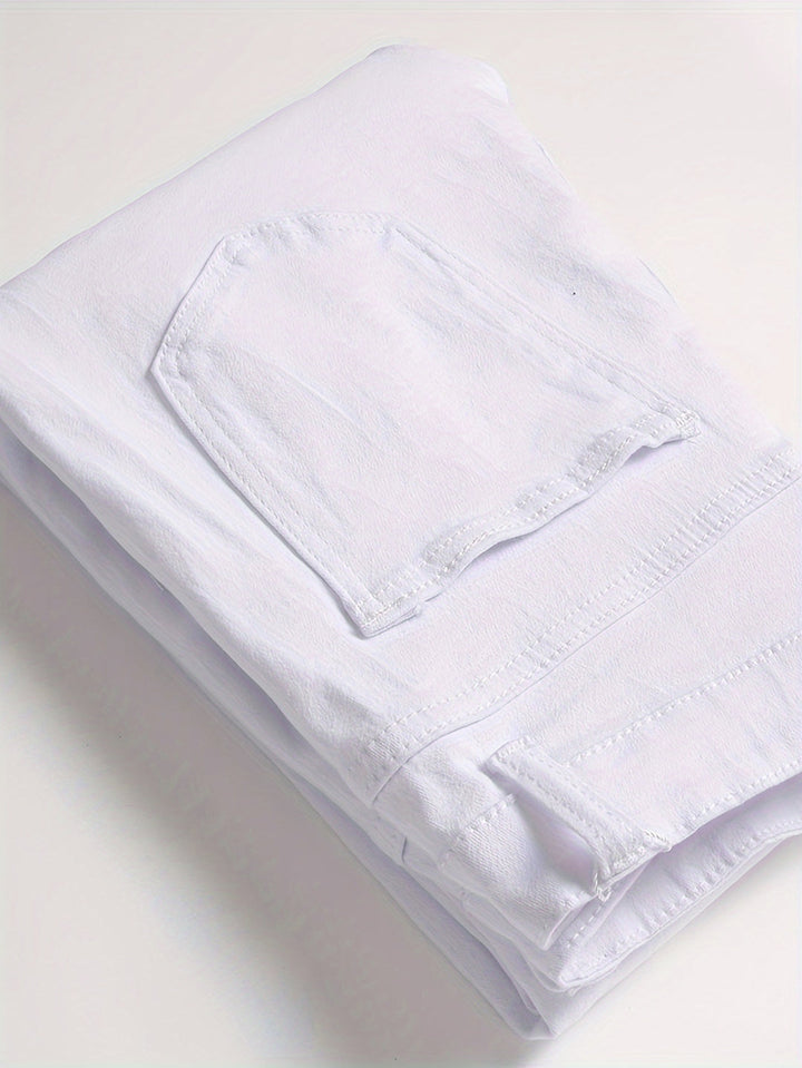 Jeans Skinny da Uomo | Stile Moderno e Vestibilità Slim | Bianco e Versatile