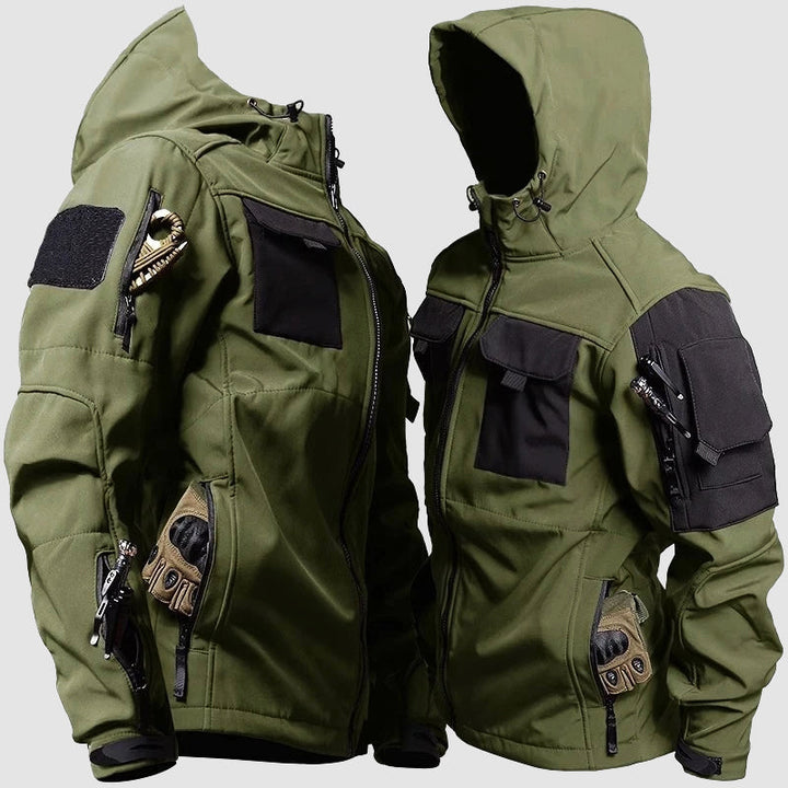 Giacca tattica da uomo | Softshell impermeabile e antivento