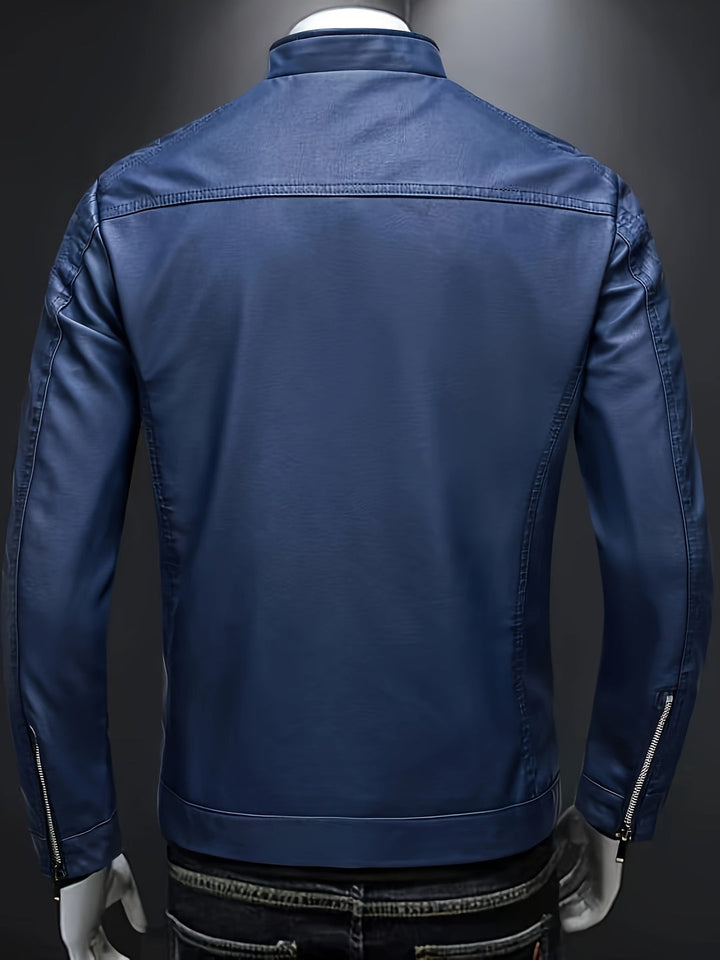 Giacca da uomo casual | Collo alto elegante | Zip frontale e tasche