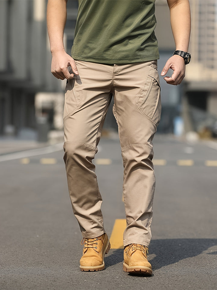 Pantaloni Cargo Tattici per Uomini | Poliestere Durevole | Più Tasche | Per Escursionismo e Avventure All'aperto