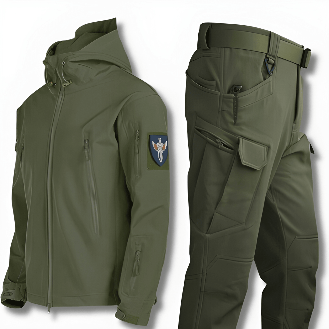 Giacca Invernale Uomo & Pantaloni | Set Softshell | Caldo & Impermeabile