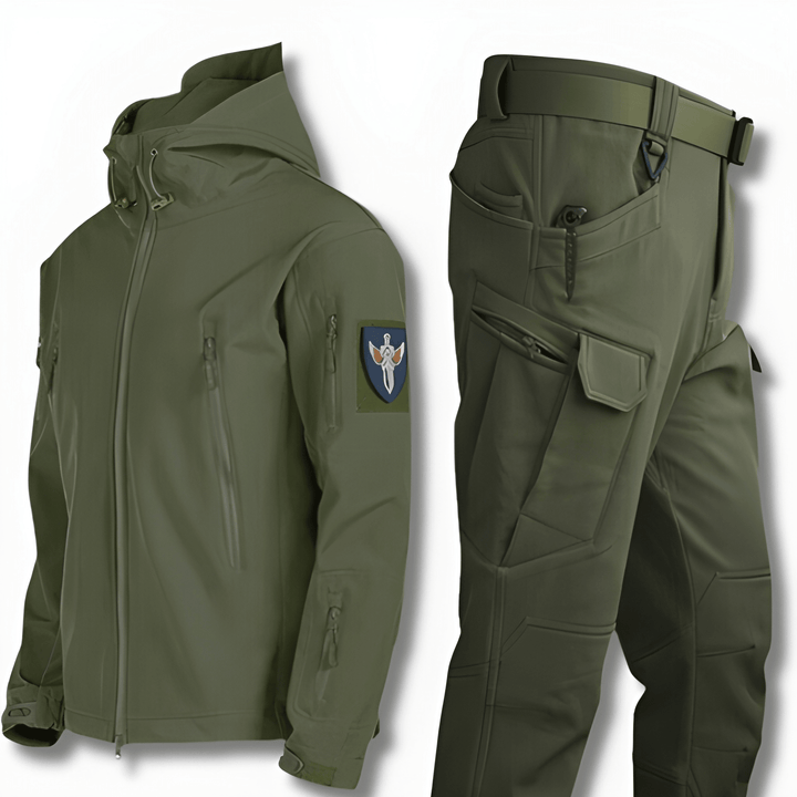 Giacca Invernale Uomo & Pantaloni | Set Softshell | Caldo & Impermeabile