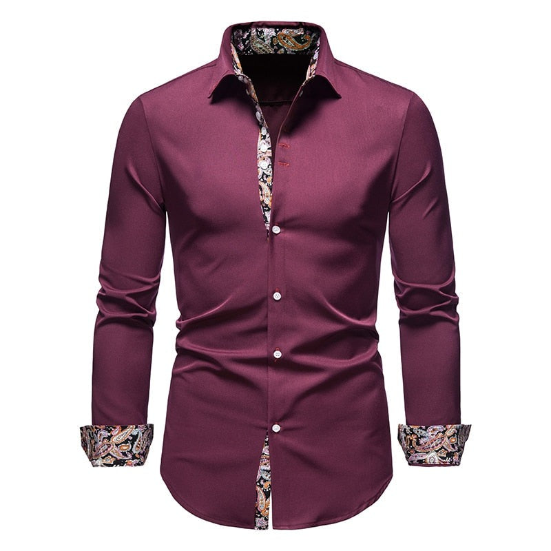 Camicia da Uomo | Moderna ed Elegante | Comfort in Cotone | Vestibilità Slim