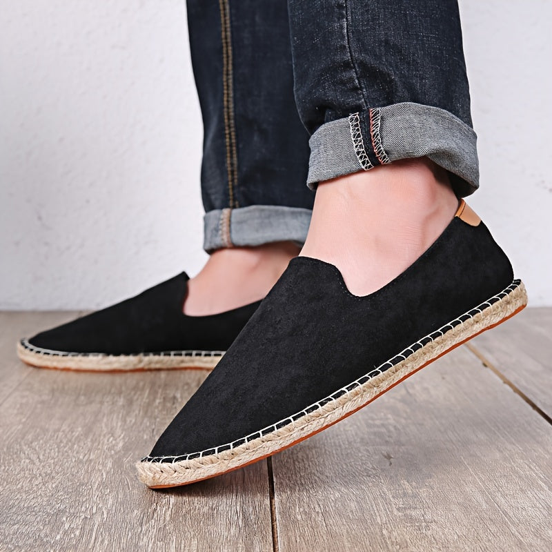 Mocassini da Uomo | Fatti a Mano | Suola in Lino e Canvas | Slip-On Casual