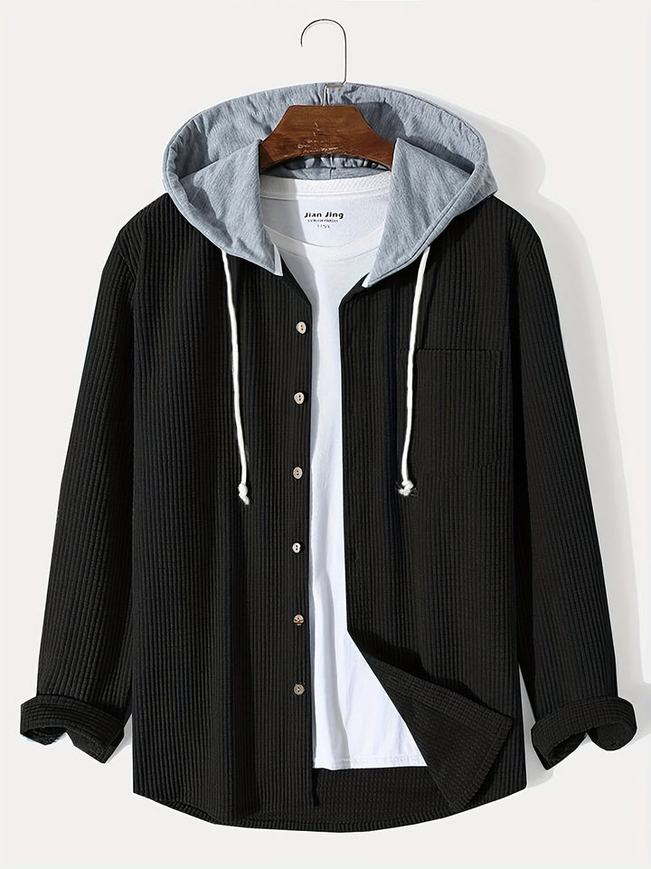Giacca con cappuccio da uomo | Maniche lunghe e tasche | Poliestere | Autunno/Inverno