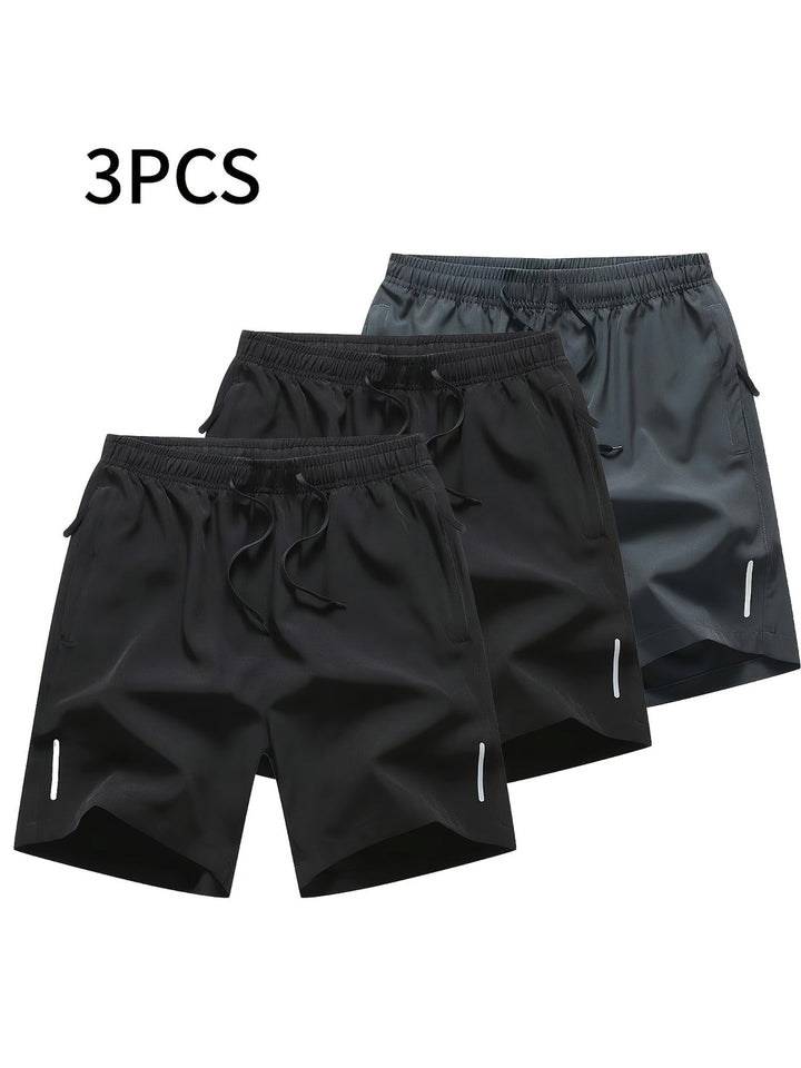 Shorts Sportivi da Uomo | Asciugatura Rapida & Traspirante | Corda di Regolazione & Tasche con Zip | Estate & Outdoor