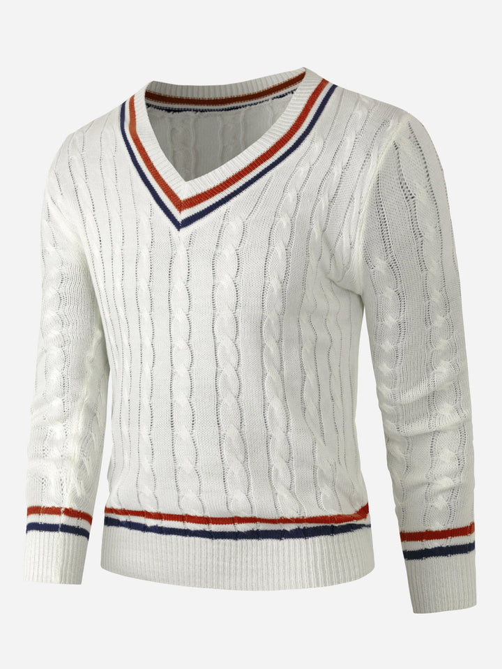 Maglione da uomo | Stile classico | Maglia acrilica calda e morbida | Scollo a V