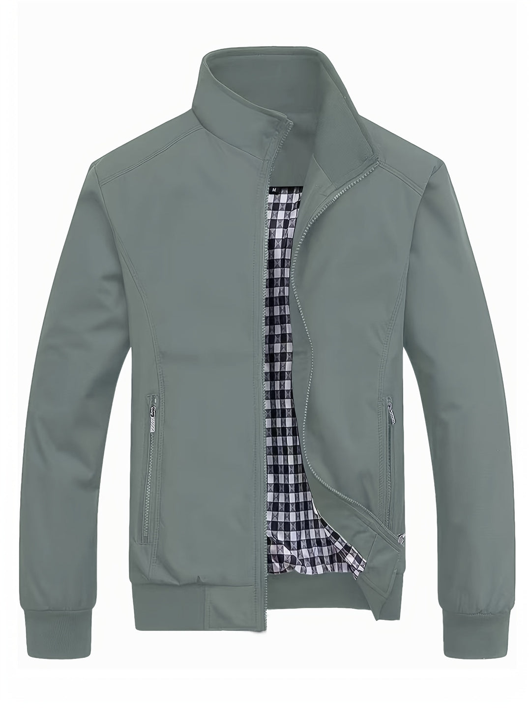 Giacca da Uomo Business | Chiusura Lampo & Collo Alto | Elegante & Confortevole | Primavera