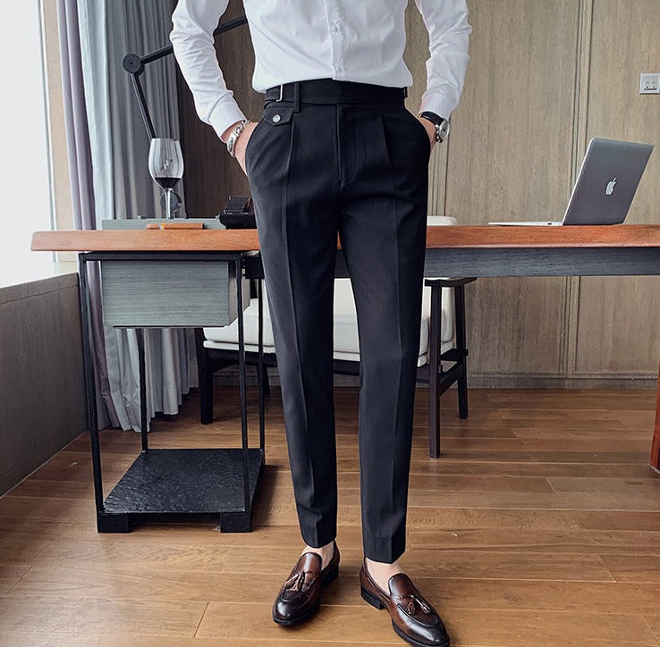 Pantaloni Uomo | Slim Fit | Stile Casual Elegante Inglese | Modello Uniforme e Dritto
