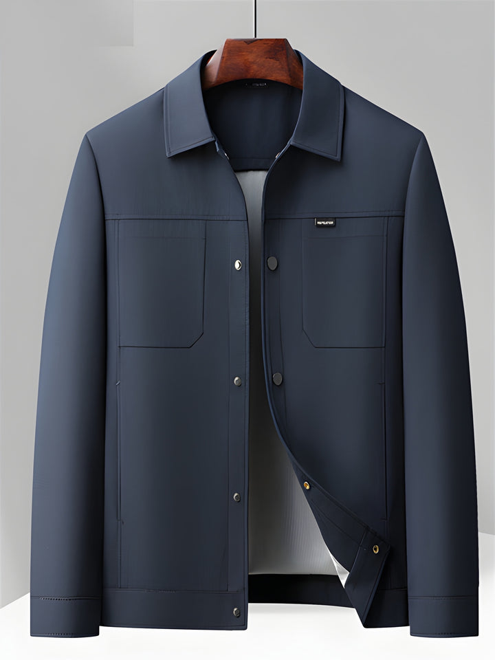 Giacca da uomo | Cappotto business casual | Revers classico | Tessuto resistente | Poliestere