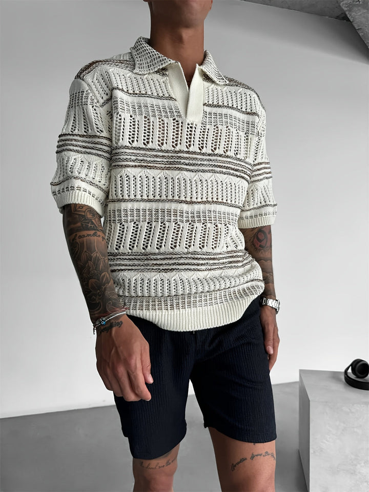 Polo da Uomo | Lavorazione a Maglia & Dettagli Cut-Out | Stile Streetwear | Autunno & Inverno
