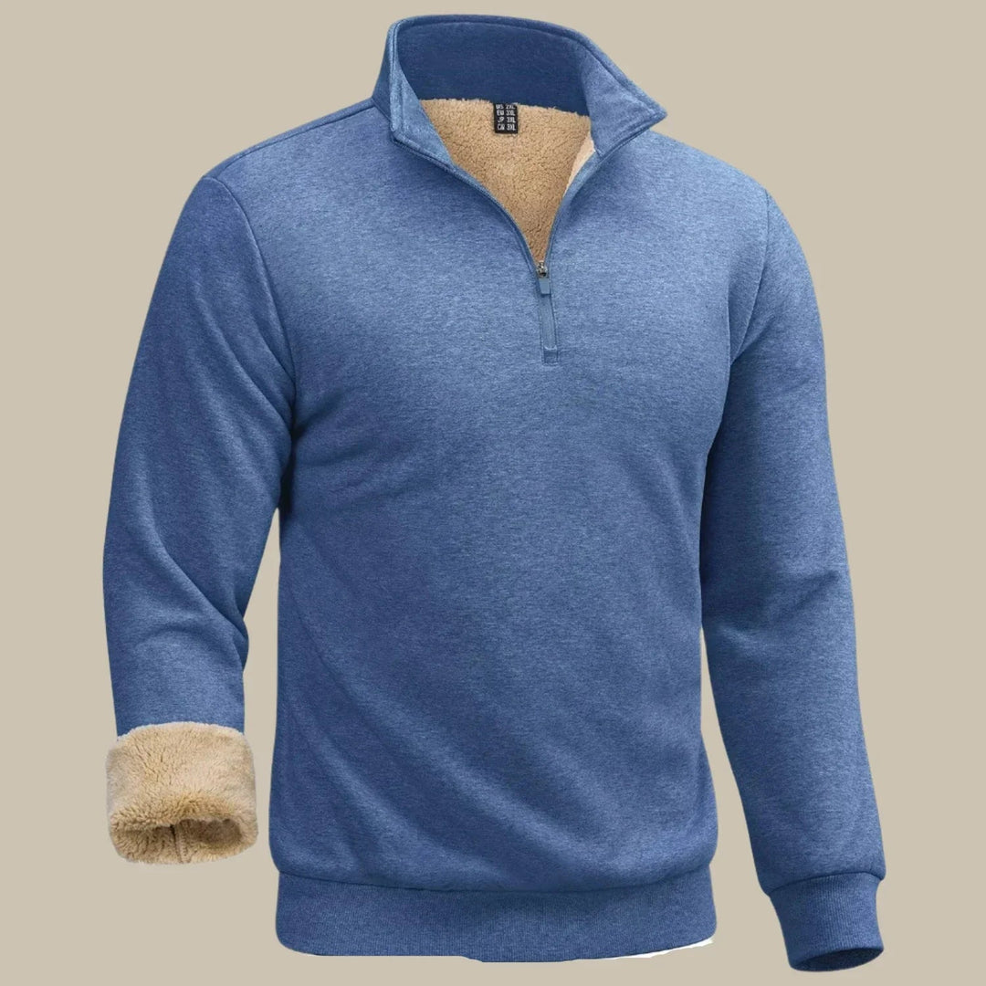 Maglione da uomo con zip | Collo alto | Spesso e caldo