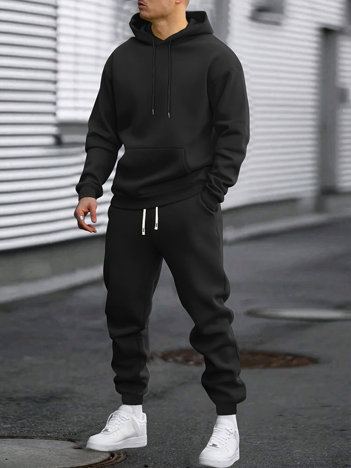 Completo Sportivo Uomo | Felpa con Cappuccio & Pantaloni Sportivi | Confortevole & Traspirante | Primavera & Autunno