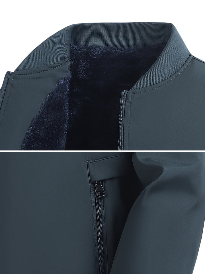 Giacca Invernale da Uomo | Calda con Fodera in Pile | Colletto Baseball | Poliestere