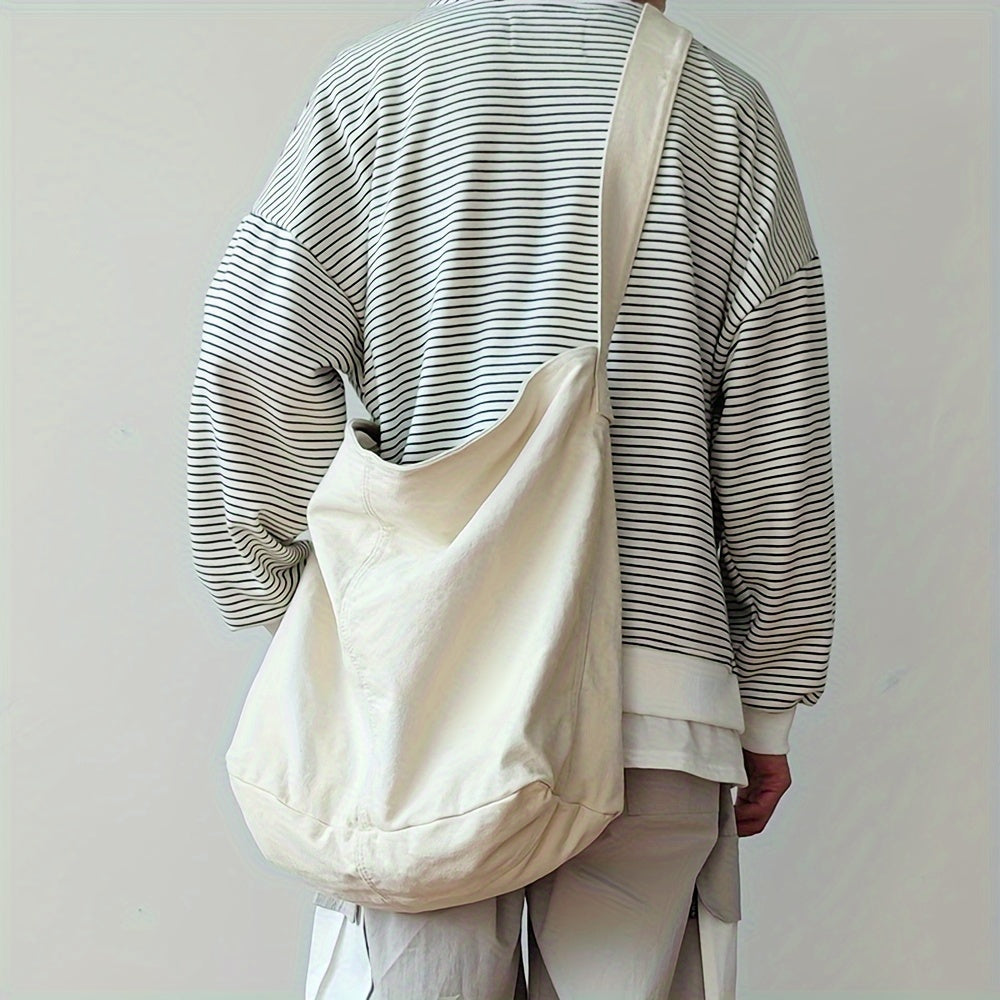 Borsa a Spalla da Uomo | Borsa a Tracolla in Canvas | Cintura Larga Regolabile | Minimalista e Sostenibile