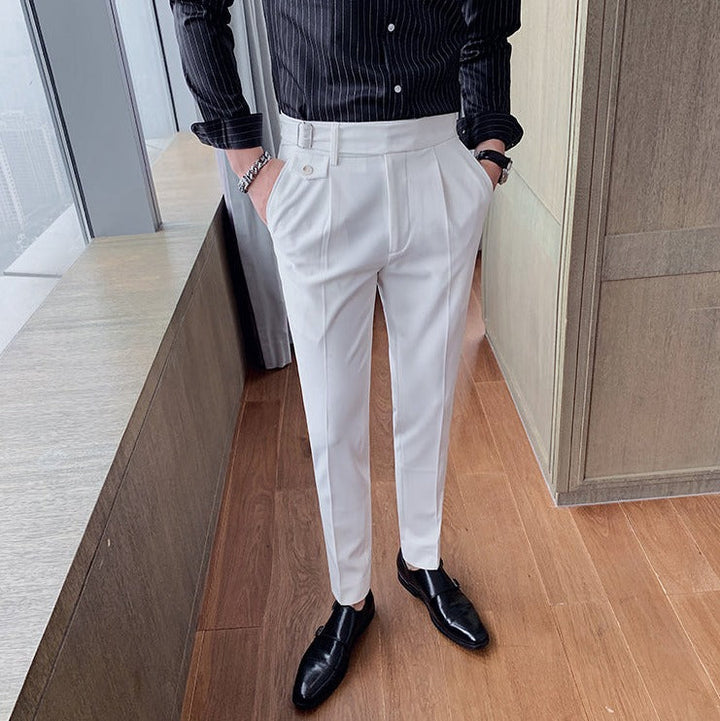 Pantaloni Uomo | Slim Fit | Stile Casual Elegante Inglese | Modello Uniforme e Dritto