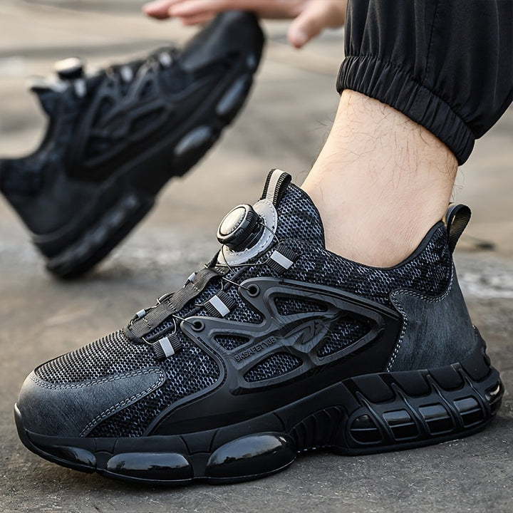 Scarpe di Sicurezza per Uomo | Punta in Acciaio & Protezione Antiperforazione | Traspirante & Antiscivolo | Suola in TPU
