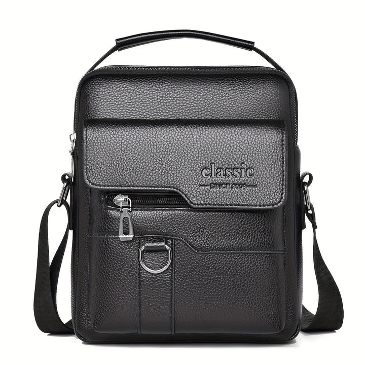 Borsa a Spalla da Uomo | Look Business Vintage | Design a Più Scomparti & Cintura Rimovibile