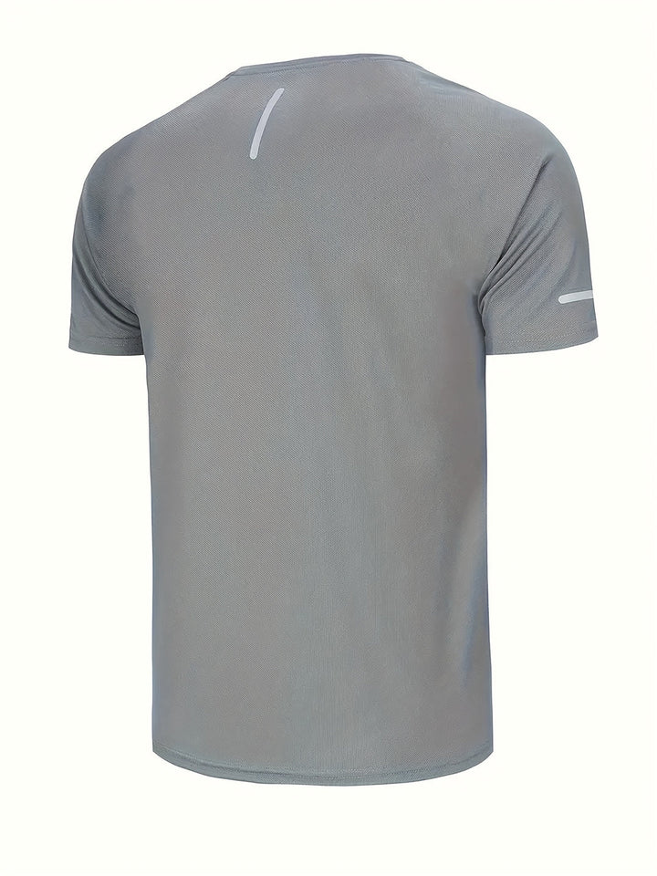 T-shirt Sportive da Uomo | Strisce Riflettenti | Traspirante & Asciugatura Rapida | Assorbente & Comfort Fit