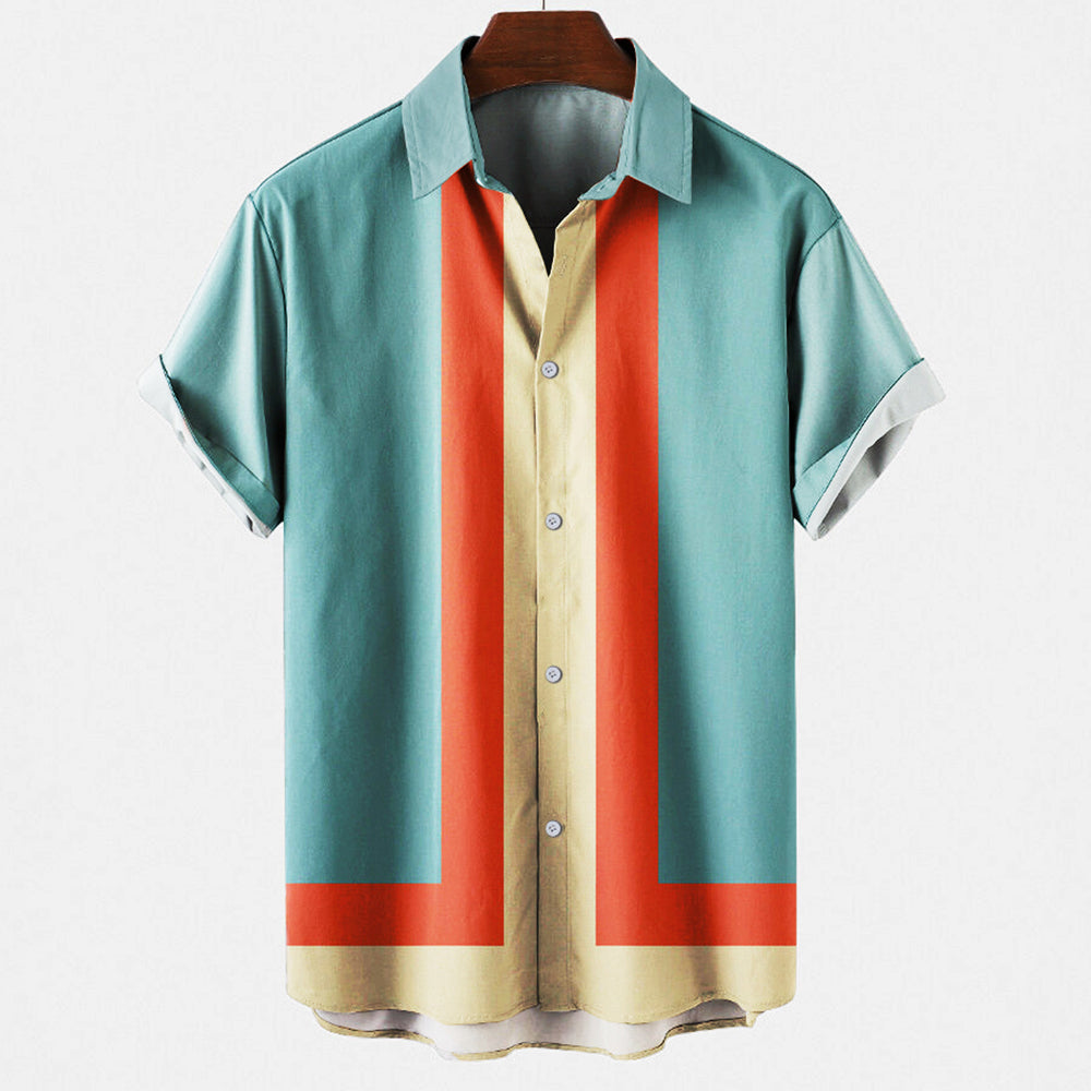 Camicia Retro da Uomo | Versatile & Confortevole | Casual & Chic | Stile Senza Tempo