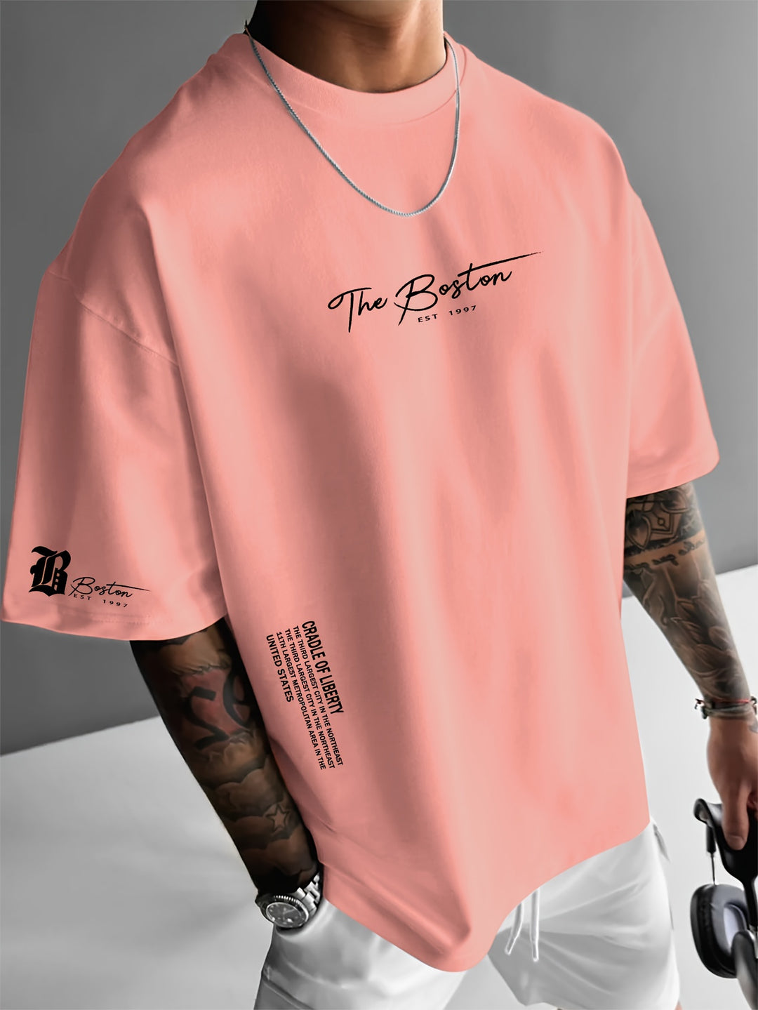 T-shirt da Uomo | Stampa Slogan Trendy | Vestibilità Larga | Estate