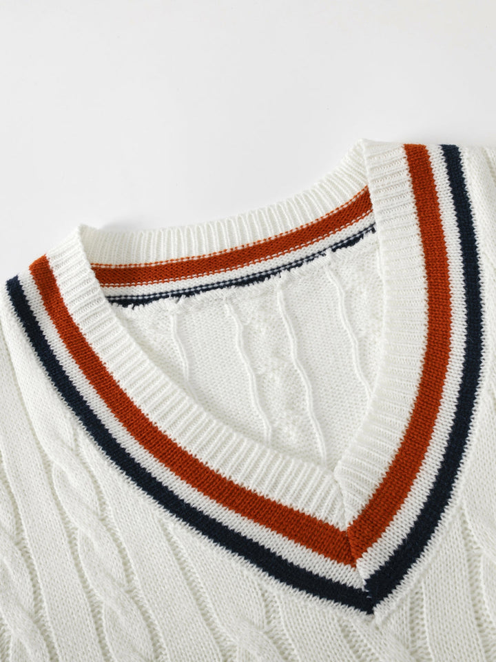 Maglione da uomo | Stile classico | Maglia acrilica calda e morbida | Scollo a V
