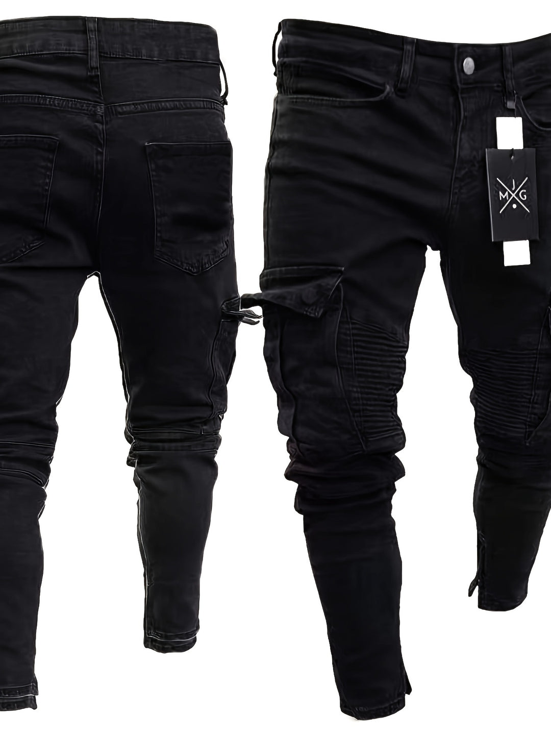 Jeans Cargo Uomo | Slim Fit & Denim Elasticizzato | Avventuroso & Confortevole