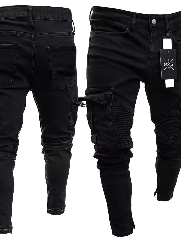 Jeans Cargo Uomo | Slim Fit & Denim Elasticizzato | Avventuroso & Confortevole