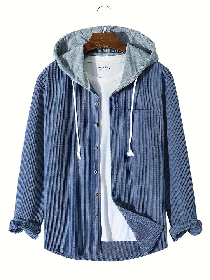Giacca con cappuccio da uomo | Maniche lunghe e tasche | Poliestere | Autunno/Inverno