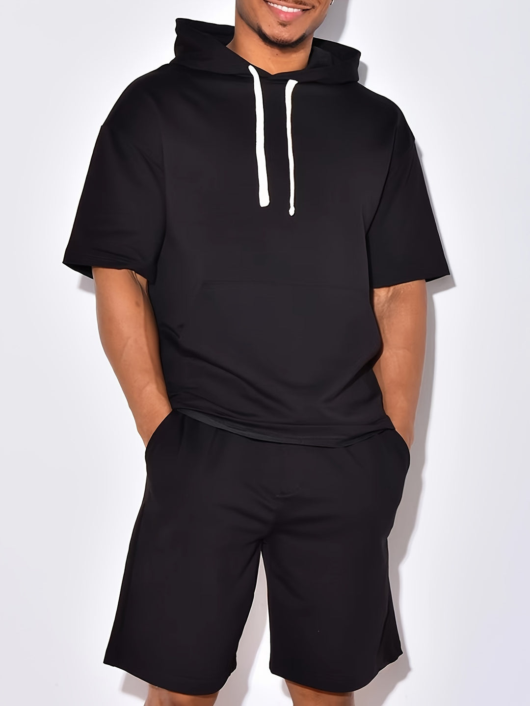 Felpa & Pantaloni Corti Set | Casual & Stile | Design Moderno | Uomini