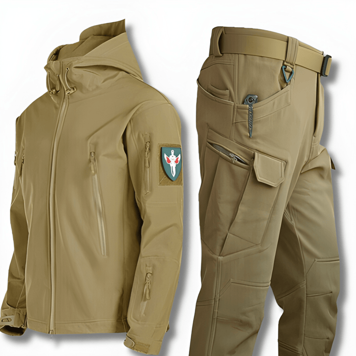 Giacca Invernale Uomo & Pantaloni | Set Softshell | Caldo & Impermeabile
