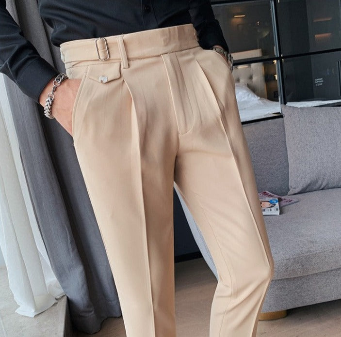 Pantaloni Uomo | Slim Fit | Stile Casual Elegante Inglese | Modello Uniforme e Dritto