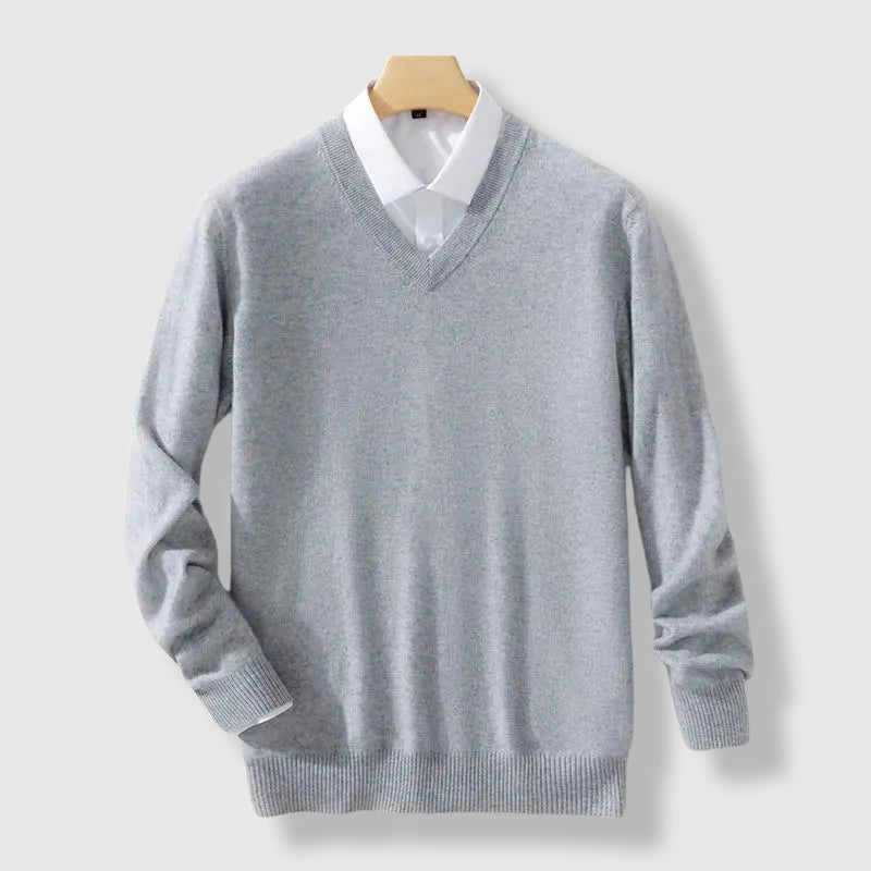 Maglione Uomo Invernale | Scollo a V | Maglia Fine Calda
