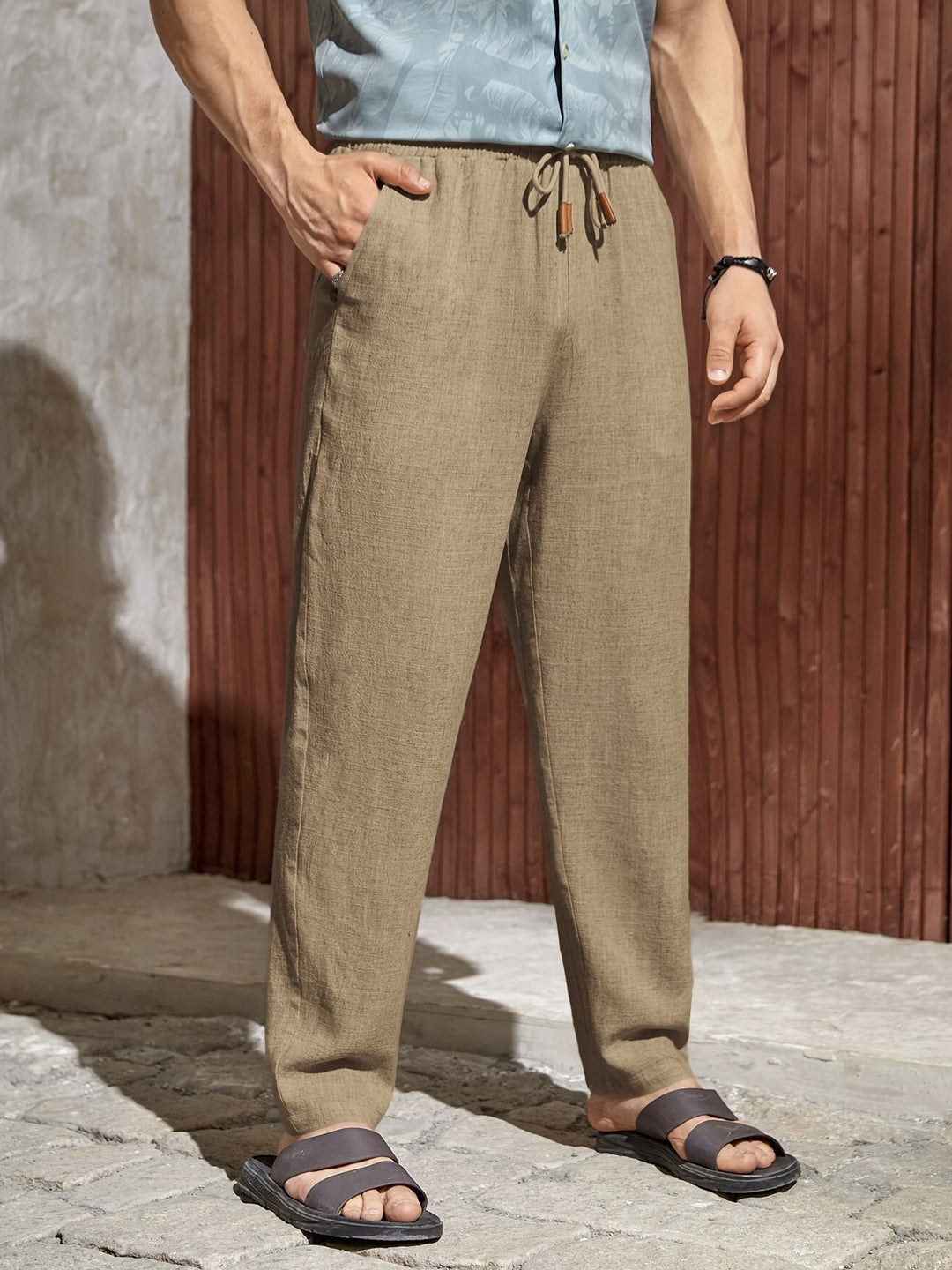 Pantaloni Uomo | Stile Old Money | Casual & Confortevoli | Vita con Corda