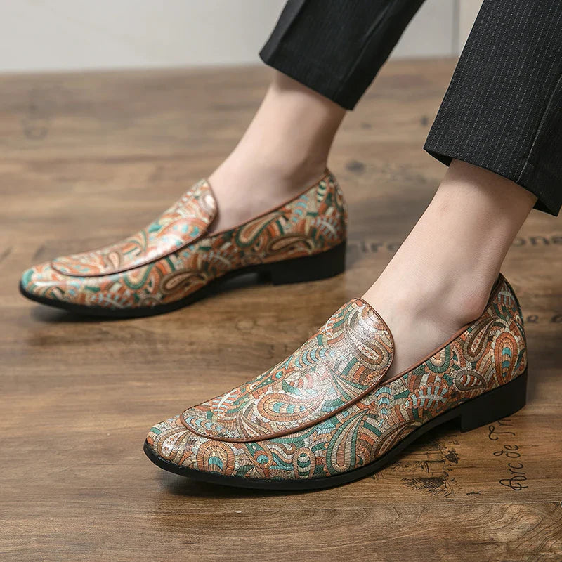 Mocassini da Uomo | Stampe Lussuose & Comfort | Design Fatti a Mano | Casual & Matrimonio