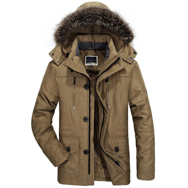 Parka Uomo Invernale | Cappuccio Pelliccia Sintetica Caldo