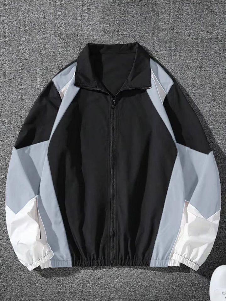 Giacca da Uomo | Outdoor | A Blocchi di Colore | Leggera & Antivento | Primavera/Autunno
