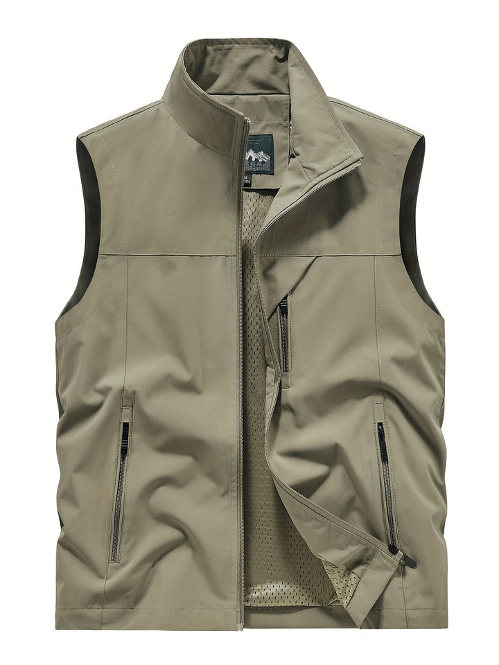 Gilet Sportivo Uomo | Leggero & Traspirante | Gilet Outdoor Senza Maniche | Poliestere