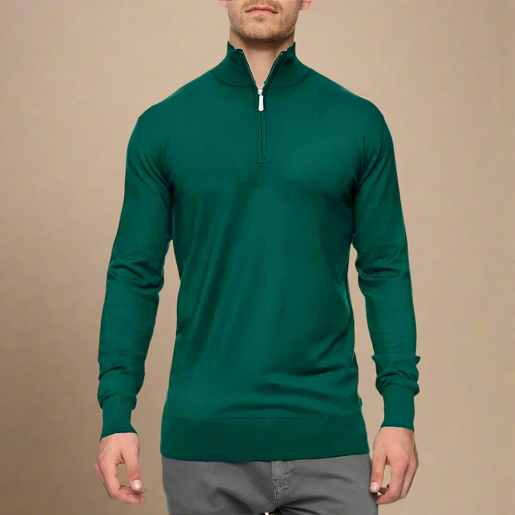 Maglione da uomo con zip | Casual | Maglieria invernale