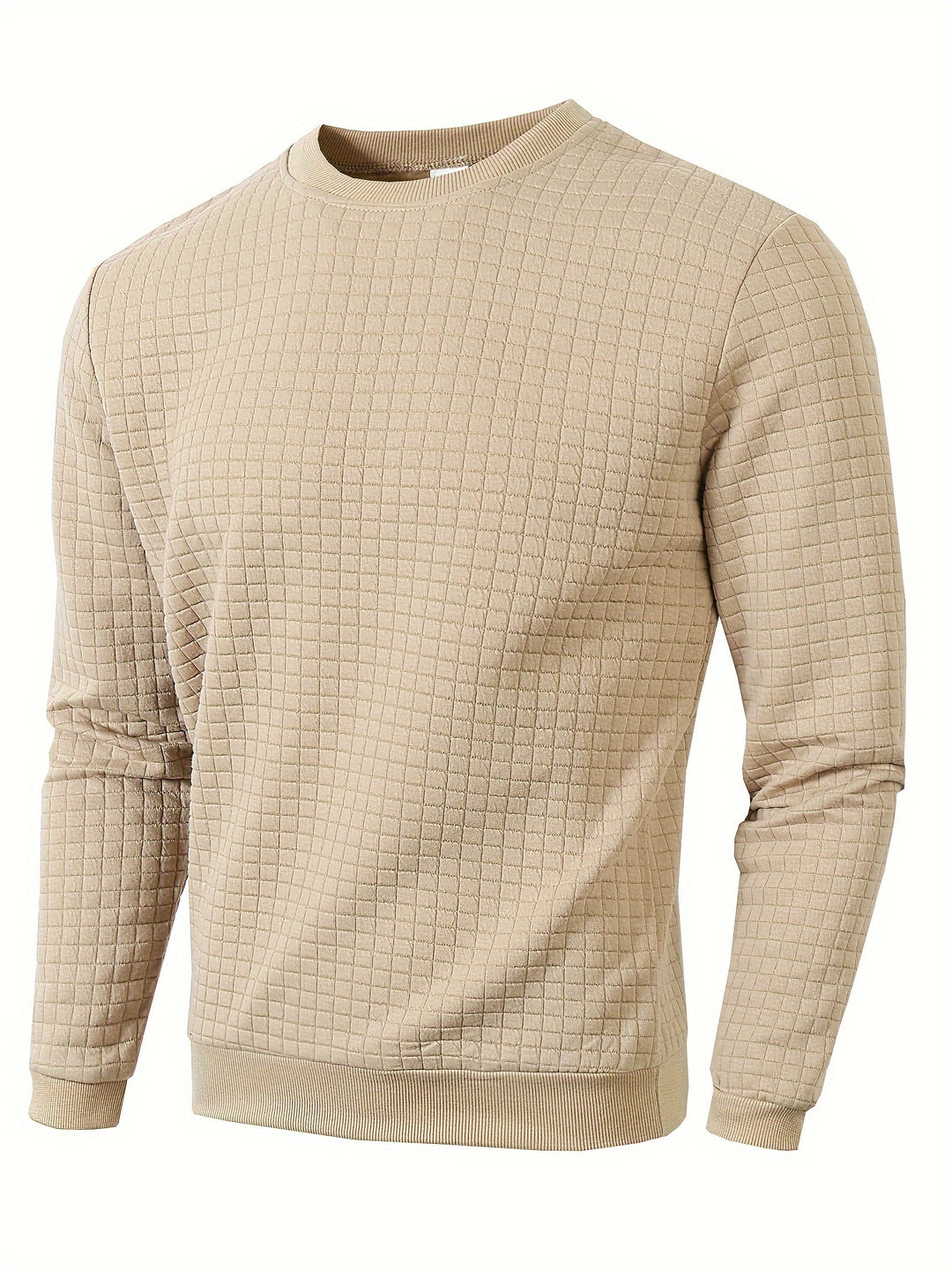 Maglione da uomo | Morbida trama a nido d'ape | Girocollo | Vestibilità regolare | Poliestere