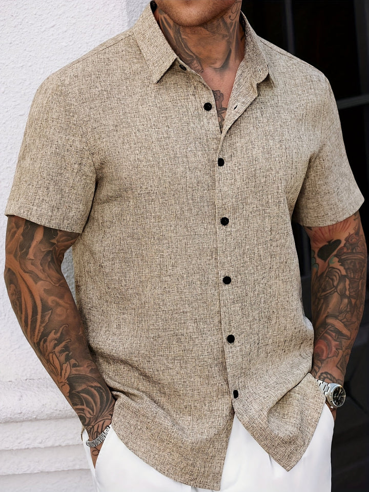 Camicia da Uomo | Unita & Leggera | Maniche Corte & Collo a Punta | Estate