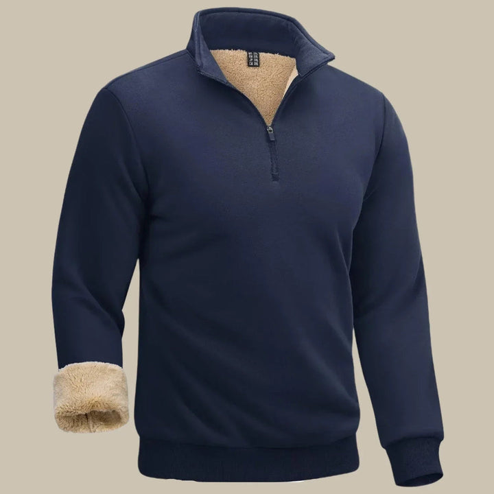 Maglione da uomo con zip | Collo alto | Spesso e caldo