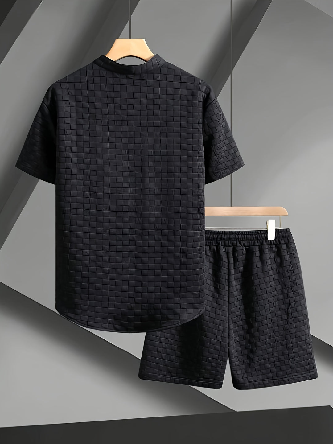 Completo Casual 2 Pezzi per Uomo | Set Elegante con Collo Revers e Tessuto Elastico