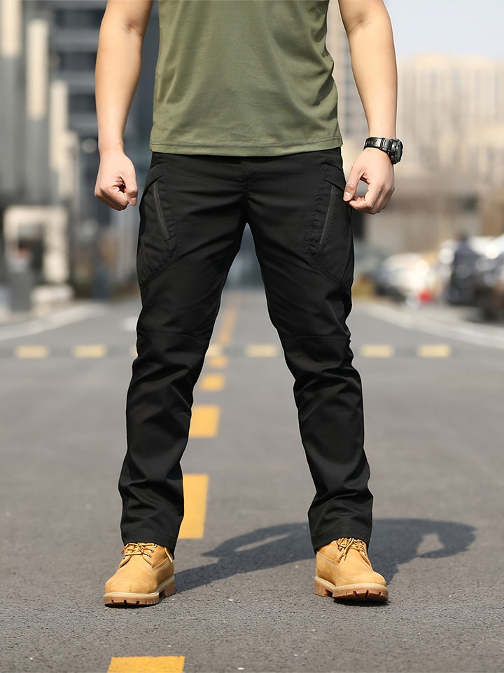Pantaloni Cargo Tattici per Uomini | Poliestere Durevole | Più Tasche | Per Escursionismo e Avventure All'aperto