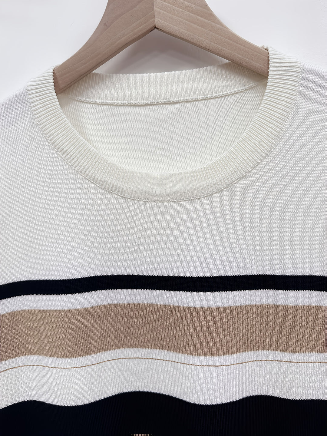 Maglia a Maglia da Uomo | A Righe & Leggera | Traspirante & Confortevole | Viscosa