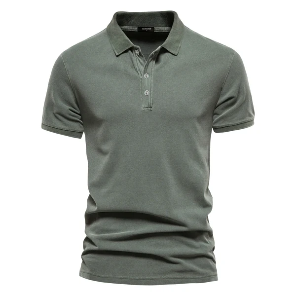 Polo da Uomo | Cotone Traspirante | Casual & Golf | Colore Unito | Manica Corta